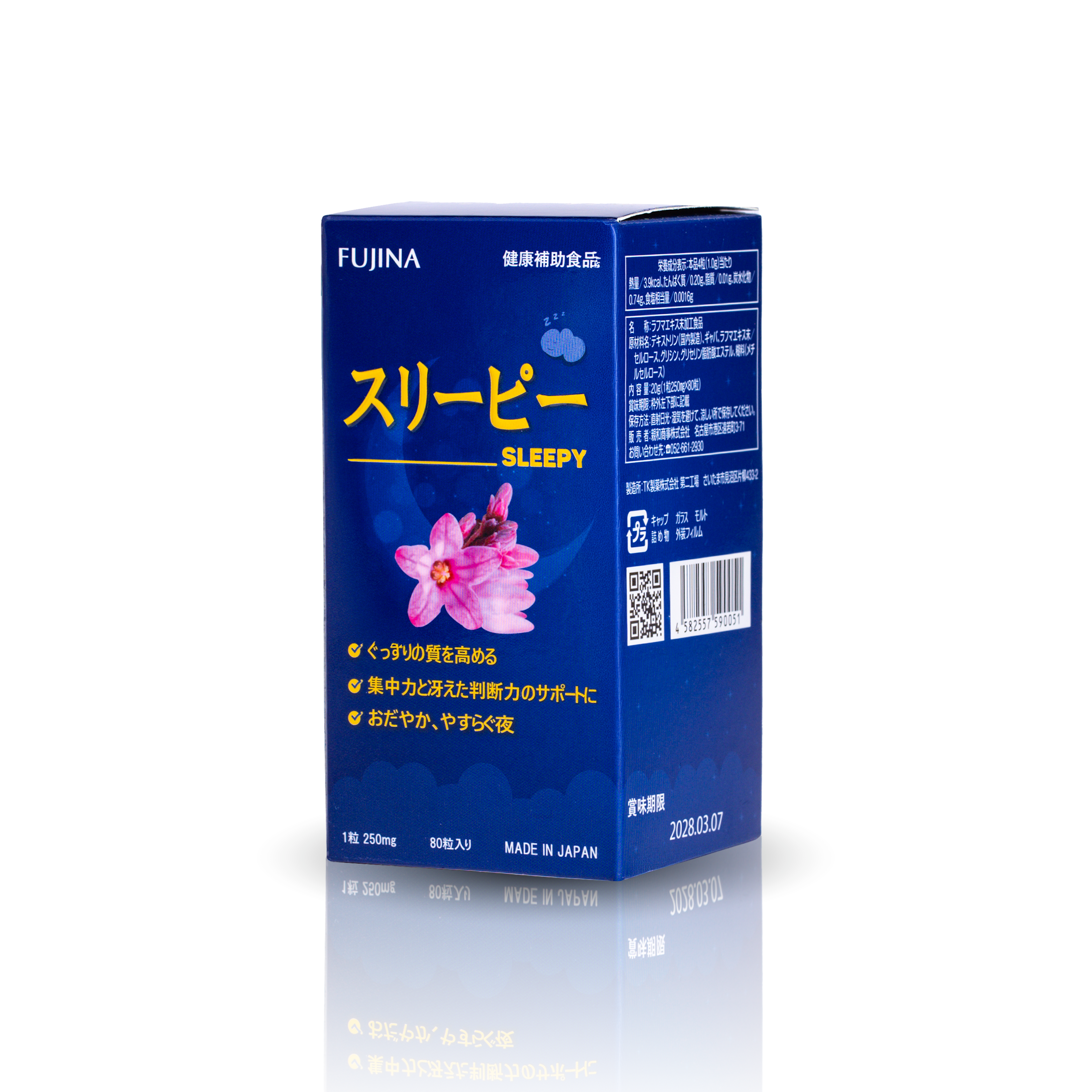 Viên uống ngủ ngon Sleepy – Hỗ trợ cải thiện giấc ngủ, giảm căng thẳng – Lọ 80 viên